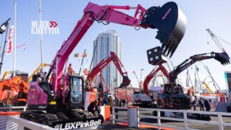 Link-Belt subasta excavadora rosa en 220 mil dólares